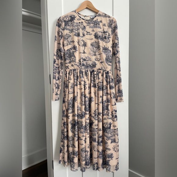 Rachel Antonoff Van Manhunt Toile Mesh Midi Dress Size 0 XS - Picture 4 of 13